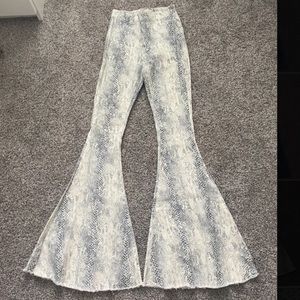 Altar’d State Snakeskin Flare Jeans